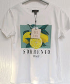 QED London Lemon Sparkle T Shirt Size Small