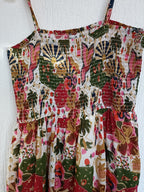 Chilli & Charm Shirred Midi Dress Size 14,  100% Cotton