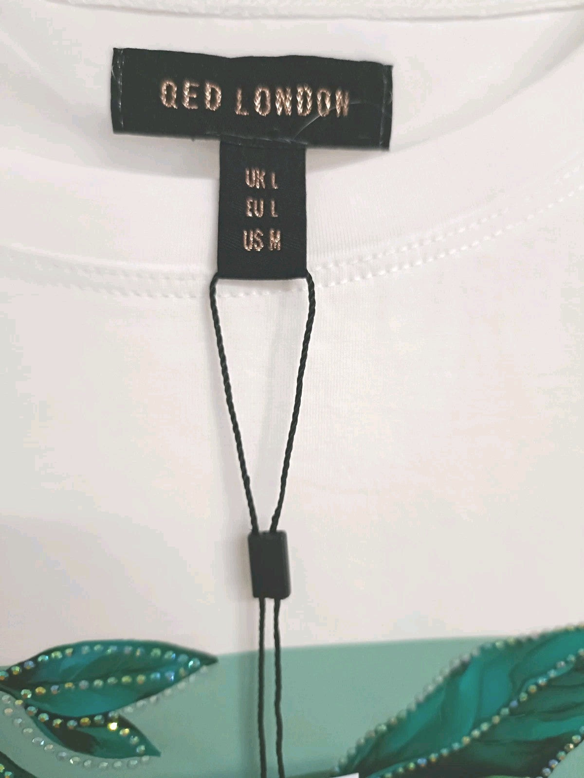 QED London Lemon Sparkle T Shirt Size Large