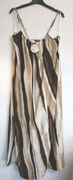 Chilli & Charm Thin Strap , Side Split Dress Brown, Size upto UK 12