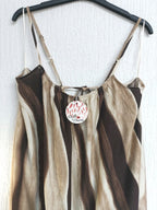 Chilli & Charm Thin Strap , Side Split Dress Brown, Size upto UK 12