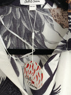 Chilli & Charm Tropical Dress ... One Size , Up To Size 20, Black