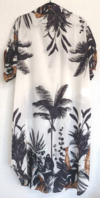 Chilli & Charm Tropical Dress ... One Size , Up To Size 20, Black