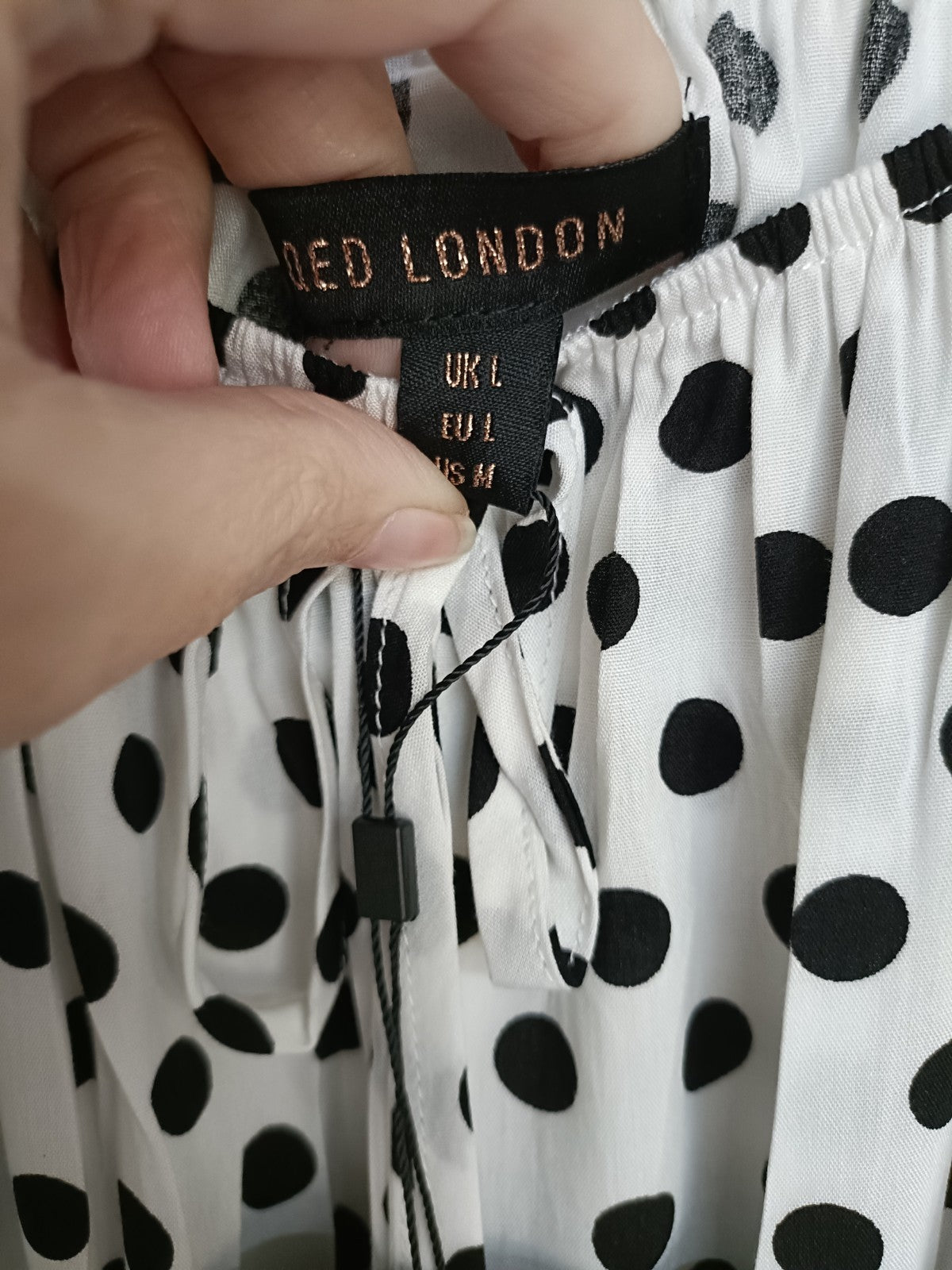 QED London Polka Dot Dress Size Large